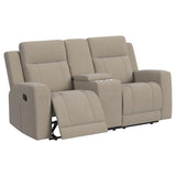 Brentwood Upholstered Motion Reclining Loveseat Taupe - 610282