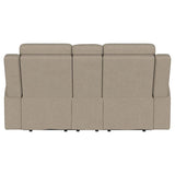 Brentwood Upholstered Motion Reclining Loveseat Taupe - 610282