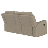 Brentwood Upholstered Motion Reclining Loveseat Taupe - 610282
