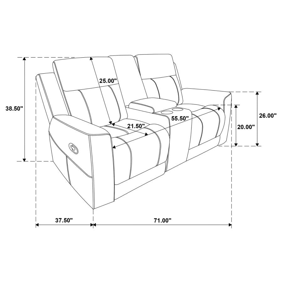 Brentwood Upholstered Motion Reclining Loveseat Taupe - 610282