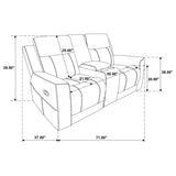 Brentwood Upholstered Motion Reclining Loveseat Taupe - 610282