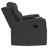 Brentwood 3-piece Upholstered Reclining Sofa Set Charcoal - 610284-S3