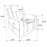 Brentwood 3-piece Upholstered Reclining Sofa Set Charcoal - 610284-S3