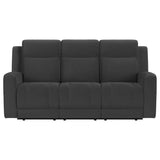Brentwood Upholstered Motion Reclining Sofa Dark Charcoal - 610284