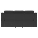 Brentwood Upholstered Motion Reclining Sofa Dark Charcoal - 610284