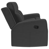 Brentwood Upholstered Motion Reclining Sofa Dark Charcoal - 610284