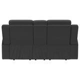 Brentwood Upholstered Reclining Loveseat Dark Charcoal - 610285