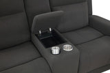 Brentwood Upholstered Reclining Loveseat Dark Charcoal - 610285