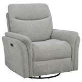 Adler Upholstered Power Swivel Glider Recliner Ivory - 610423P