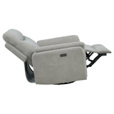 Adler Upholstered Power Swivel Glider Recliner Ivory - 610423P