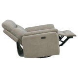 Adler Upholstered Power Swivel Glider Recliner Ivory - 610423P