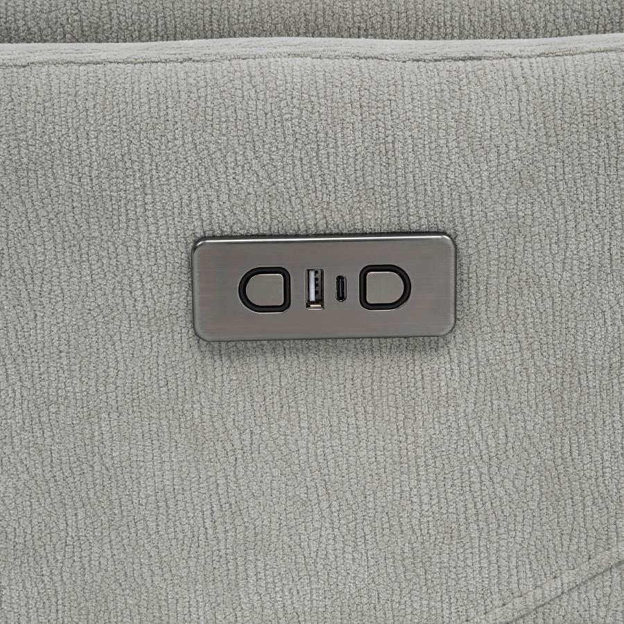 Adler Upholstered Power Swivel Glider Recliner Ivory - 610423P