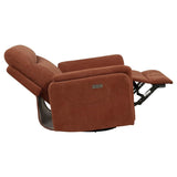 Adler Upholstered Power Swivel Glider Recliner Rust - 610433P