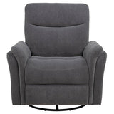 Adler Upholstered Power Swivel Glider Recliner Charcoal Grey - 610443P