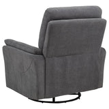 Adler Upholstered Power Swivel Glider Recliner Charcoal Grey - 610443P