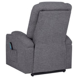 Louie Chenille Upholstered Power Lift Massage Chair Grey - 610453P