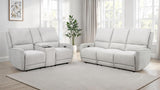 Sylmar 2-piece Chenille Power Reclining Sofa Set Dove Grey - 610521P-S2