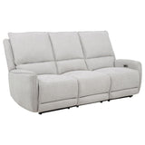 Sylmar 2-piece Chenille Power Reclining Sofa Set Dove Grey - 610521P-S2