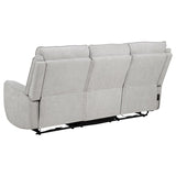 Sylmar 2-piece Chenille Power Reclining Sofa Set Dove Grey - 610521P-S2