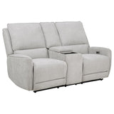 Sylmar 2-piece Chenille Power Reclining Sofa Set Dove Grey - 610521P-S2