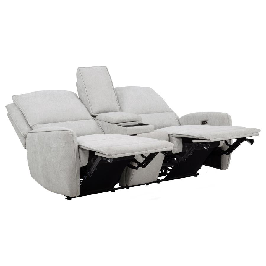 Sylmar 2-piece Chenille Power Reclining Sofa Set Dove Grey - 610521P-S2