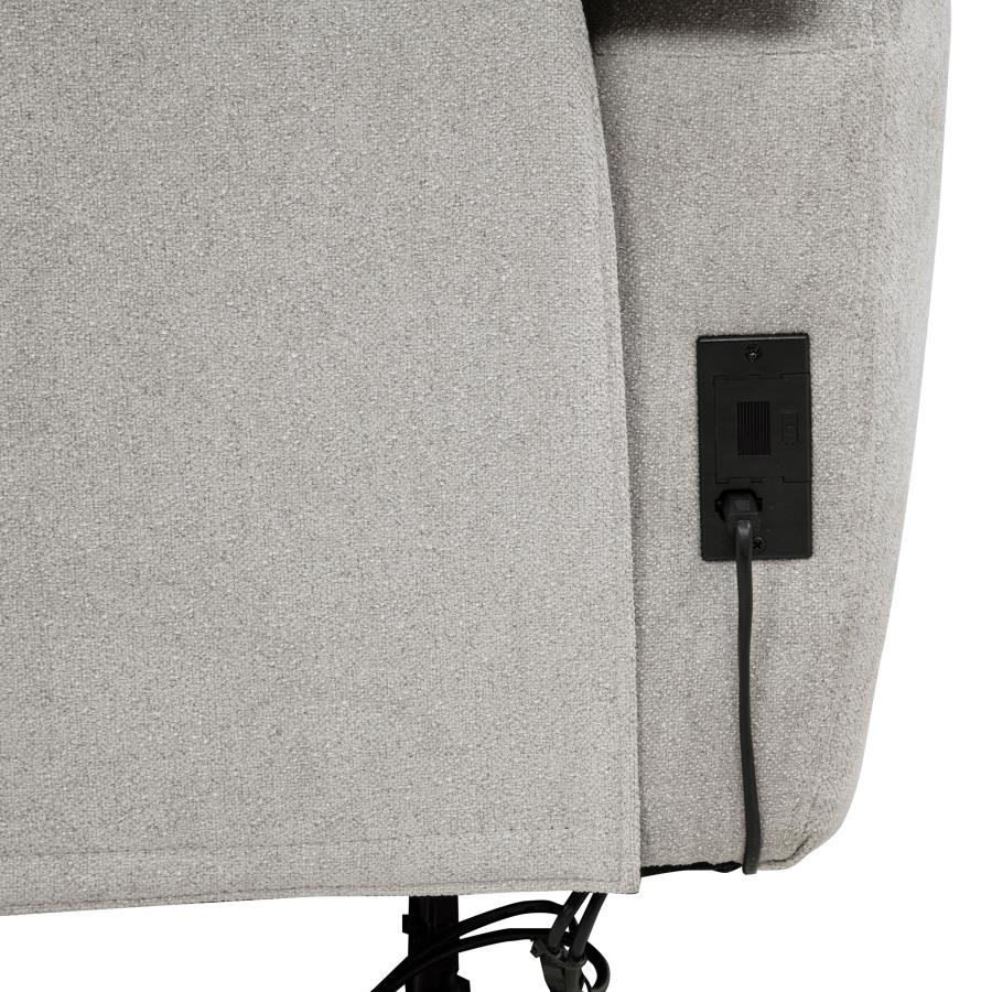 Sylmar 2-piece Chenille Power Reclining Sofa Set Dove Grey - 610521P-S2