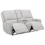 Sylmar 3-piece Chenille Power Reclining Sofa Set Dove Grey - 610521P-S3