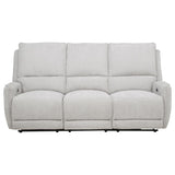 Sylmar Chenille Upholstered Power Reclining Sofa Dove Grey - 610521P