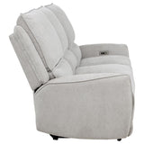 Sylmar Chenille Upholstered Power Reclining Sofa Dove Grey - 610521P