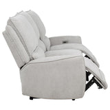 Sylmar Chenille Upholstered Power Reclining Sofa Dove Grey - 610521P