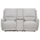 Sylmar Chenille Upholstered Power Reclining Loveseat Dove Grey - 610522P