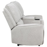 Sylmar Chenille Upholstered Power Reclining Loveseat Dove Grey - 610522P