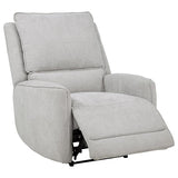 Sylmar Chenille Upholstered Power Recliner Dove Grey - 610523P