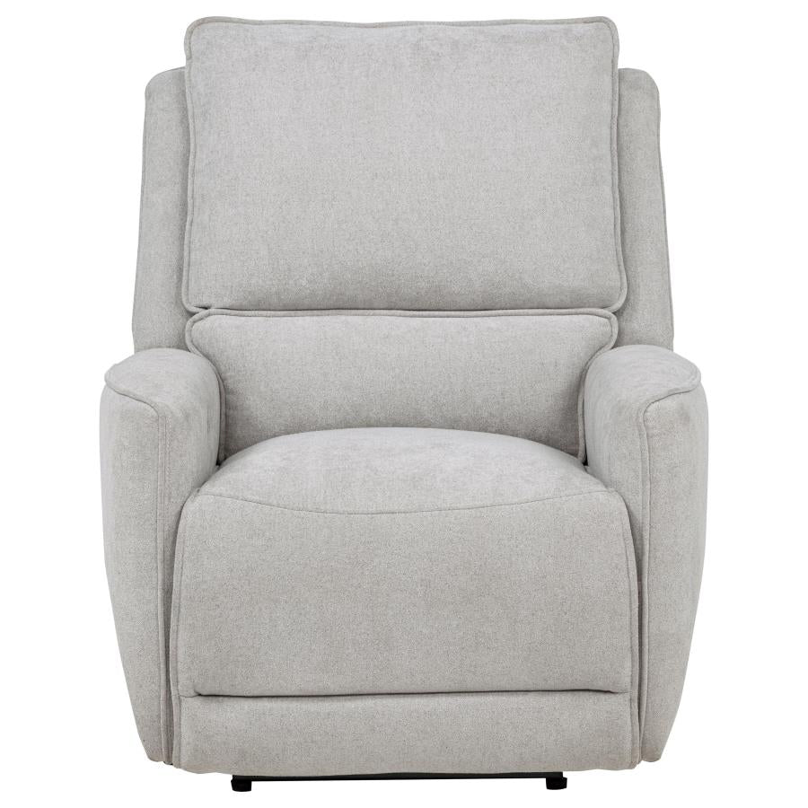 Sylmar Chenille Upholstered Power Recliner Dove Grey - 610523P