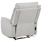 Sylmar Chenille Upholstered Power Recliner Dove Grey - 610523P