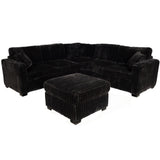 Modern Sectional Set With Cocktail Ottoman
