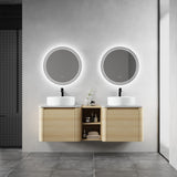 Mounted Bathroom Vanity With Art Sink, 1 Storage Shelf, Soft Close Door