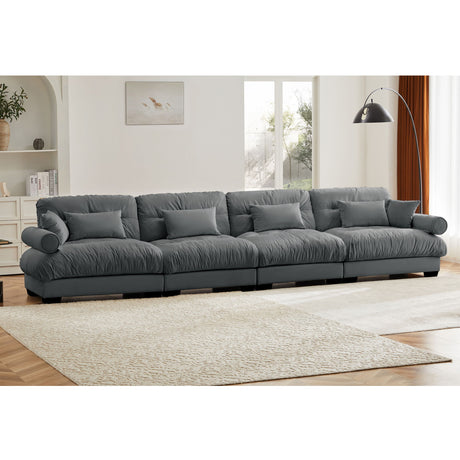 Super Comfort Oversized Modular Sectional Sofa, Deep Seat Convertible L Shaped Couch