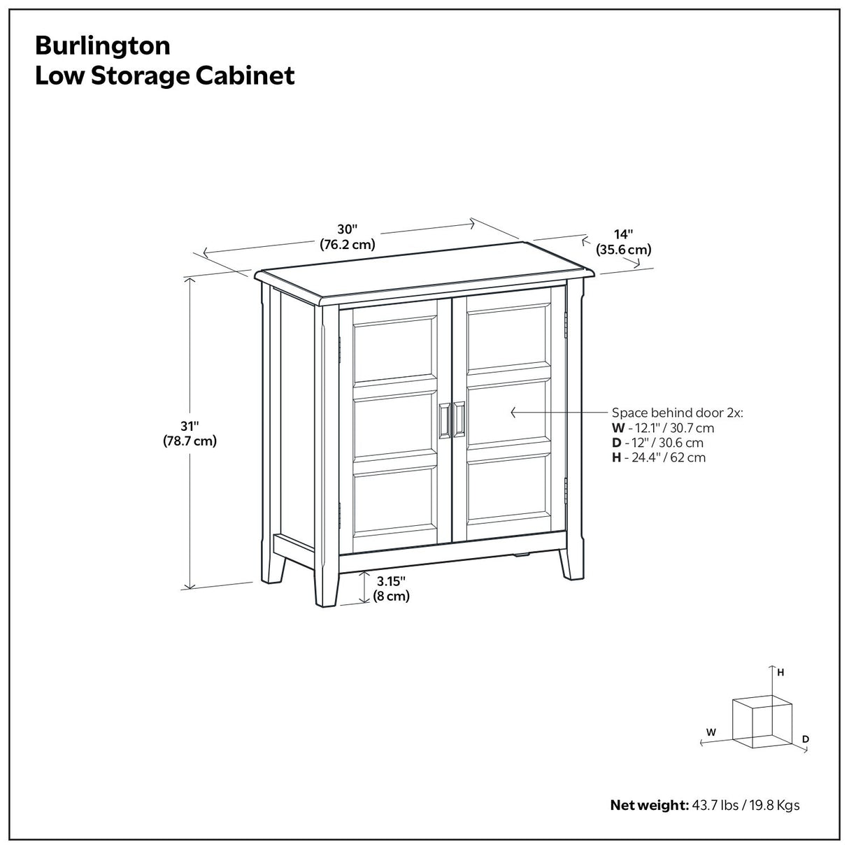 Burlington - Handcrafted Low Storage Cabinet