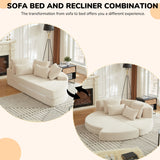 Semi Circular 2 In 1 Sofa Bed With Neck Pillow