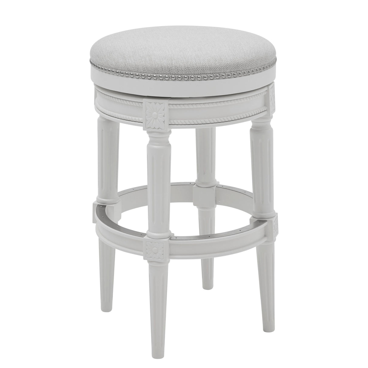 Rustic Elegance Backless Swivel Stool