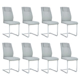 Modern Dining Chairs With Padded Seat, Metal Legs