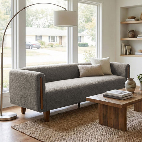 3 Seater Sofa With Armrests For Living Room