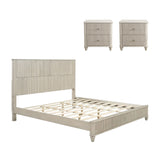 3 Piece Bedroom Set With Bed And 2 Nightstands