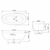 Freestanding Bathroom Bathtub With Ergonomic Design