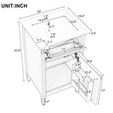 Bathroom Vanity With Sink, Adjustable Shelf, Tilt-Out Drawer