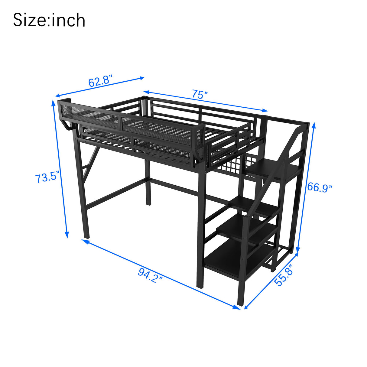 Loft Bed With Stairs And Storage
