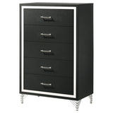 Malcolm - 5 Drawer Bedroom Chest - Black