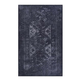 Maval - 3' X 5' Washable Area Rug - Black / Gray