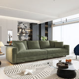 4 Seat Sofa, Modern Comfy Upholstered Sofa Cloud Couch, Deep Seat Couches With Soft Pillows